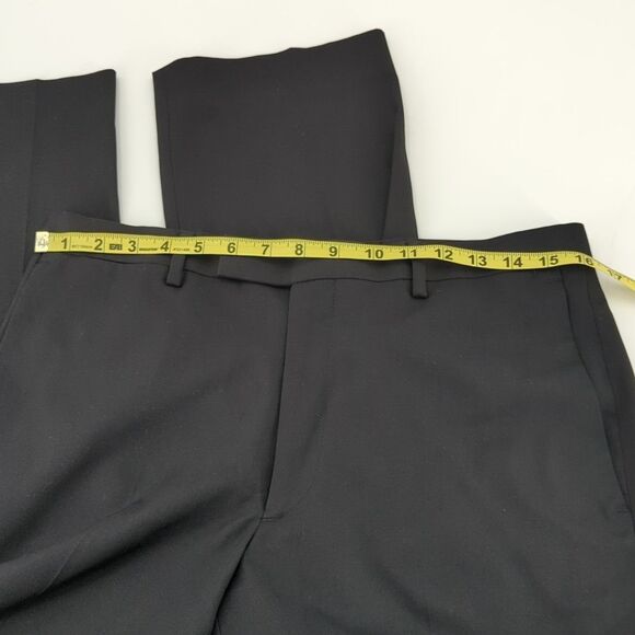 Liz Claiborne Black Straight Leg Mid Rise Office Work Pants Size 32/30-14 - Picture 5 of 9